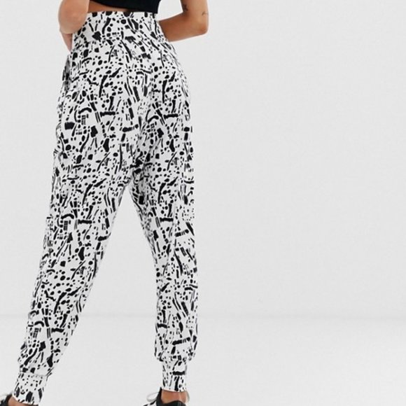 Asos Womens Size 4 Squiggle Print Harem Trouser - Picture 2 of 10